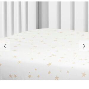 POTTERY BARN KIDS EMILY & MERITT SCATTERED STARS GOLD & IVORY STANDARD BABY CRIB